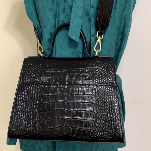 New-  Bing Dana croc effects Embossed bag - Picture 8 of 16